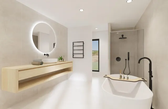 Proyecto de una casa de planta baja lujosa y piscina — 6