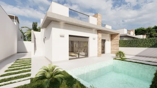 Villas unifamiliares con piscina y solárium, zona Roldan (Mu - foto 2