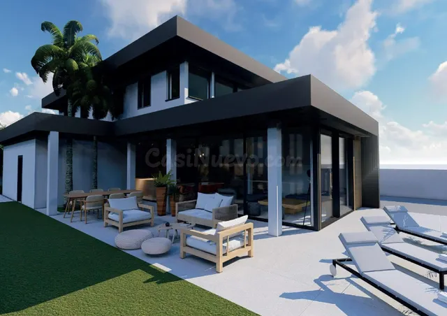 Villa moderna de obra nueva en construcción con piscina en C - foto 3