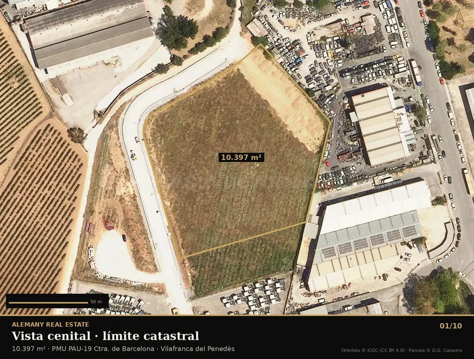 ESPECTACULAR SUELO INDUSTRIAL 10.397 M2 VILAFRANCA DEL PENEDÈS JUNTO AP-7
