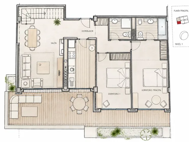 Atico duplex en resort de lujo — 32