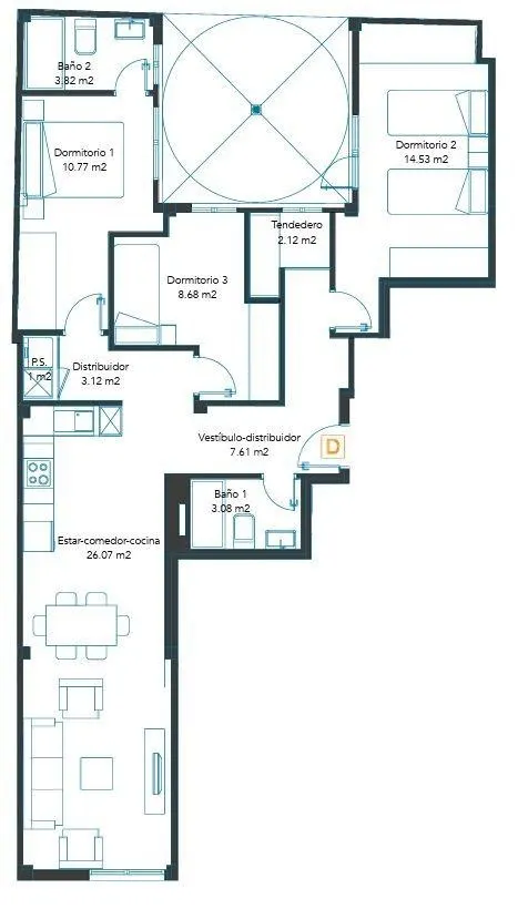 Piso 3 habitaciones 81m² en venta - Puerto - foto 3
