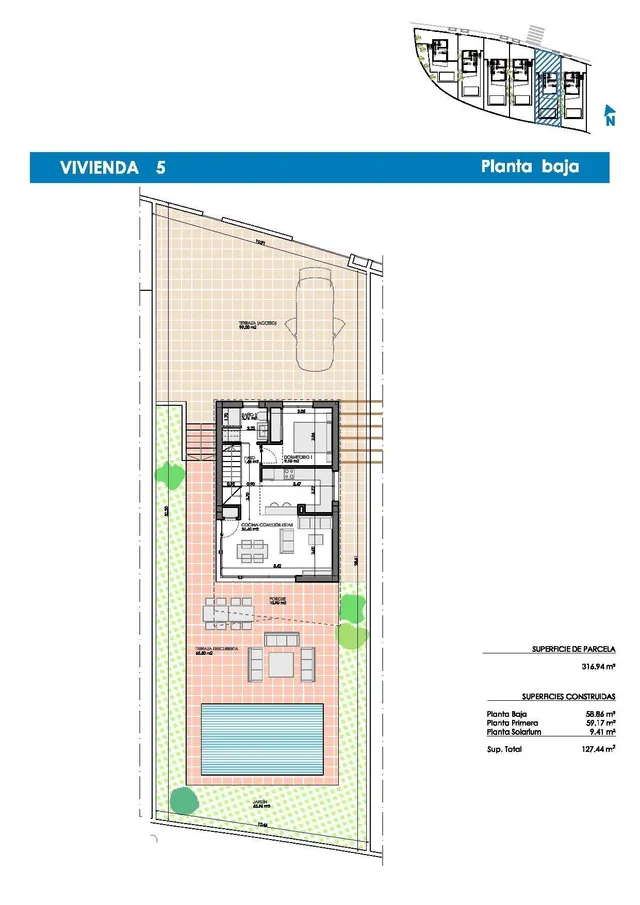 VILLA DE 3 DORMITORIOS DE NUEVA CONSTRUCCIÓN EN PILAR DE LA HORADADA EN EL CAMPO DE GOLF. — 42