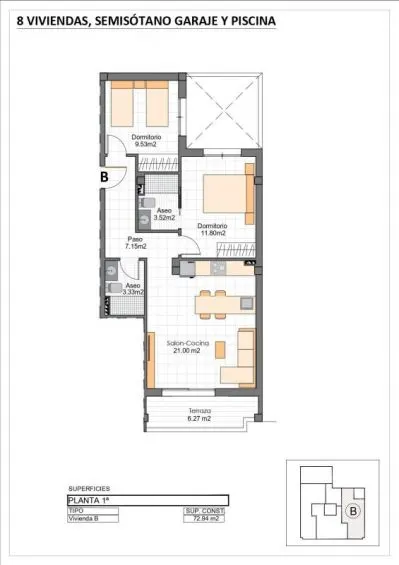 Apartamento 2 habitaciones 59m² en venta - La Aceña — 6
