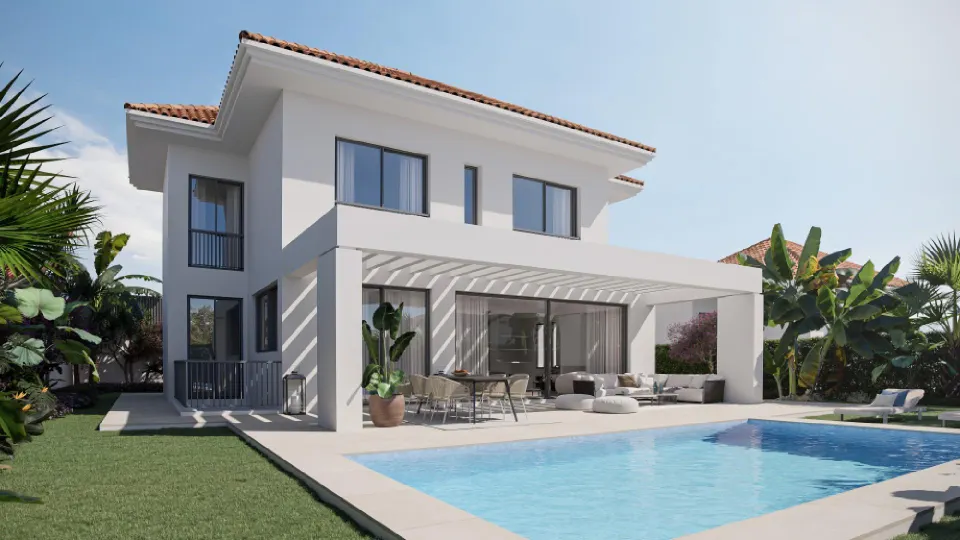 Calahonda, Obra Nueva - Villa 4 Dormitorios, Garaje, Jardín y Piscina Privada