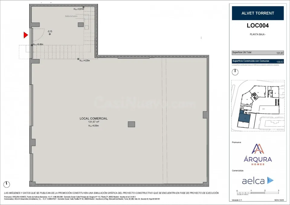 Local comercial 139m² en venta - Parc central