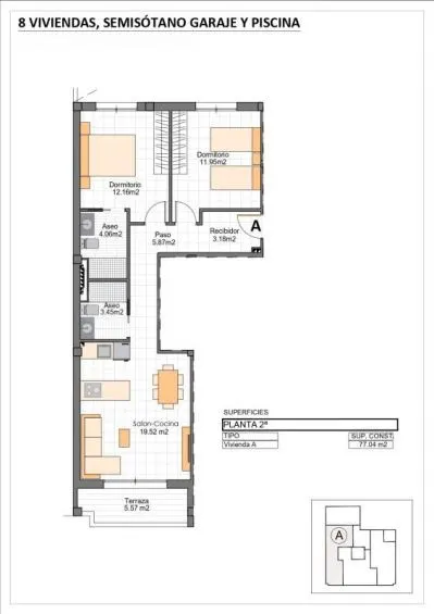 Apartamento 2 habitaciones 61m² en venta - La Aceña — 5