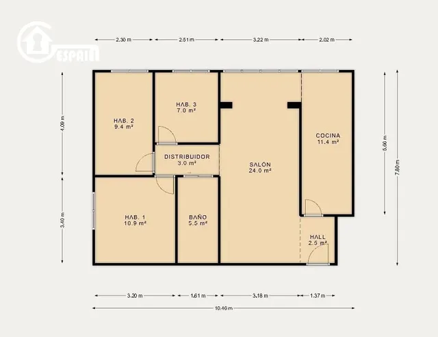 GRUPO GESPAIN OFRECE VIVIENDA EN VENTA EN ZONA ABRANTES. - foto 3