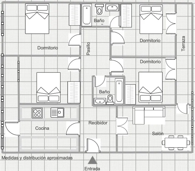 Piso luminoso con 4 habitaciones y 2 baños — 17