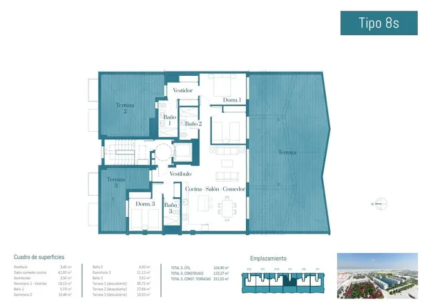 Ático 3 habitaciones 151m² en venta - Las Flores — 7