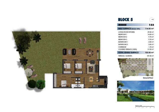Planta baja 3 habitaciones 114m² en venta - Serena Golf — 50