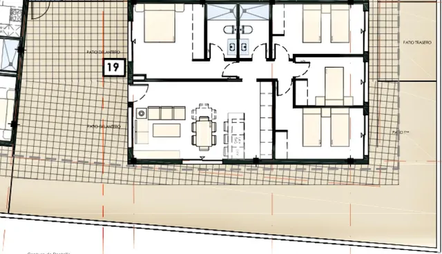 OBRA NUEVA EN construcción EN REGIMEN DE COOPERATIVA - Planta Baja en Jerez de la Frontera de 4 dormitorios y 138m2 de patio en Residencial Privado con Piscina — 7