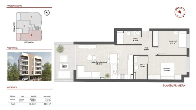 Apartamento 2 habitaciones 81m² en venta - Los Cuarteros — 15