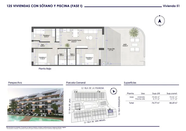 Planta baja 3 habitaciones 84m² en venta - San blas — 23