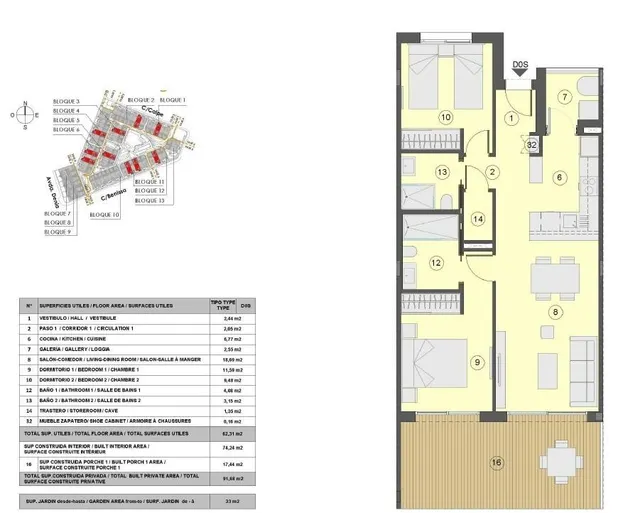Apartamento 2 habitaciones 94m² en venta - Los balcones — 10
