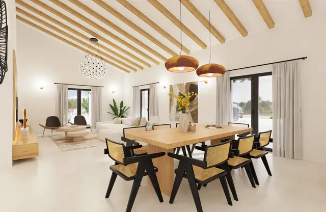 Proyecto de una casa de planta baja lujosa y piscina — 7