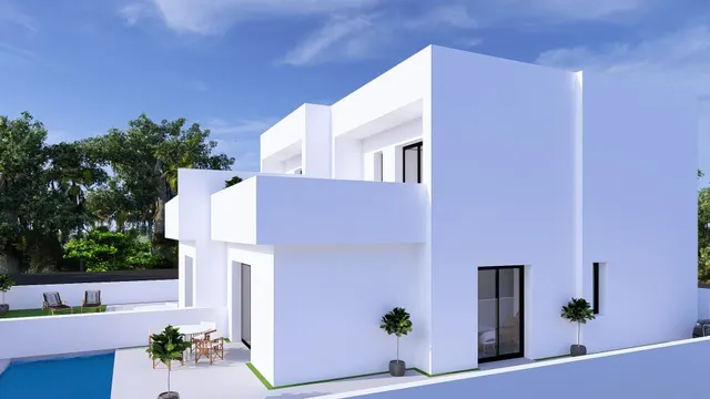 Villas pareadas de nueva construcción con piscina privada en Daya Nueva, Costa Blanca — 6