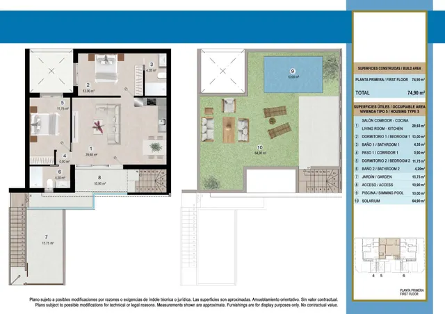 Bungalow 2 habitaciones 75m² en venta - LA PUNTICA — 9