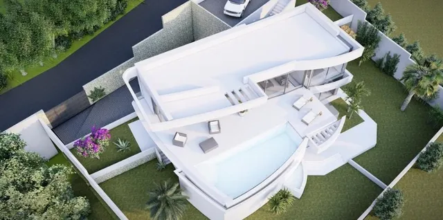 ▷Villa de Lujo en Calpe con Vistas Panorámicas al Mediterráneo y al Peñón de Ifach. — 14