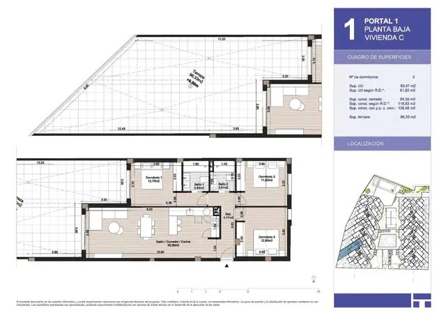 Planta baja 3 habitaciones 117m² en venta - EL MORCHE — 10