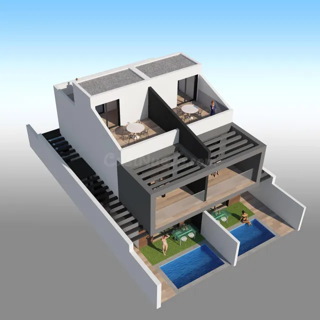 Modernas villas adosadas con piscina privada cerca del mar e - foto 3