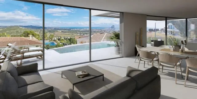 ▷Villa de Lujo en Calpe con Vistas Panorámicas al Mediterráneo y al Peñón de Ifach. — 2