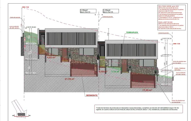 Proyecto de dos viviendas de obra nueva en Roca Grossa de Ll - foto 5