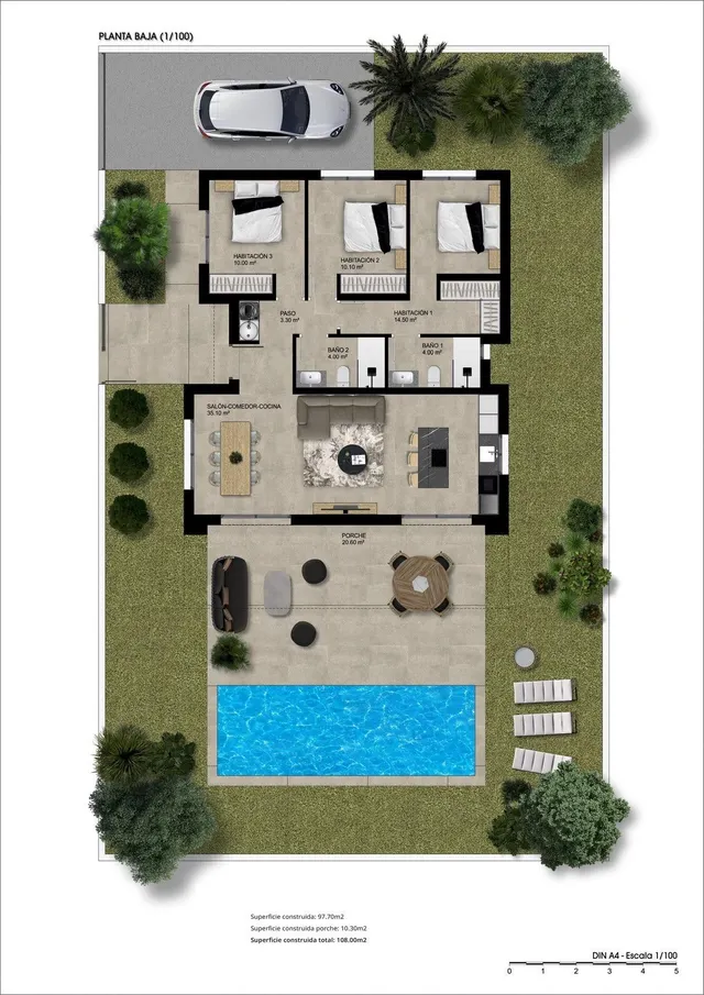 VILLAS INDEPENDIENTES DE NUEVA CONSTRUCCIÓN EN HONDON DE LAS NIEVES — 14