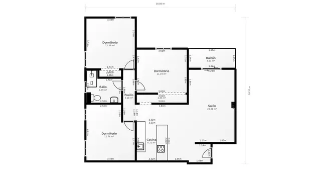 Apartamento 3 habitaciones 75m² en venta - Centro — 26