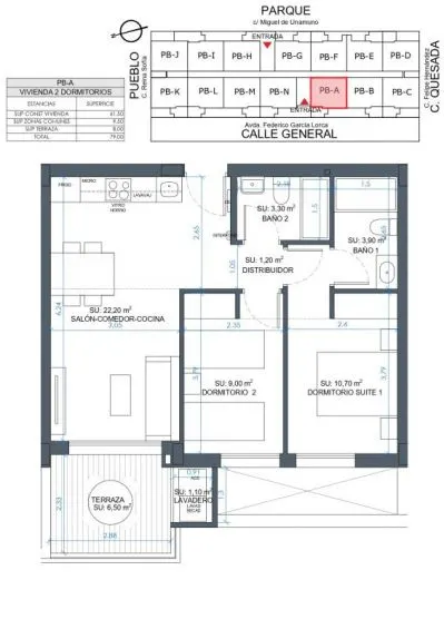 Apartamento 2 habitaciones 78m² en venta - Pueblo 4 — 7