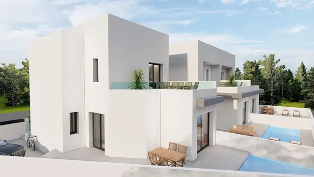 Villas de nueva construcción con piscina privada en Daya Nueva, Costa Blanca — 17