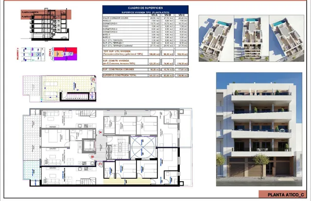 Ático moderno de 3 dormitorios con solarium privado a 600m de la playa en Torrevieja — 14