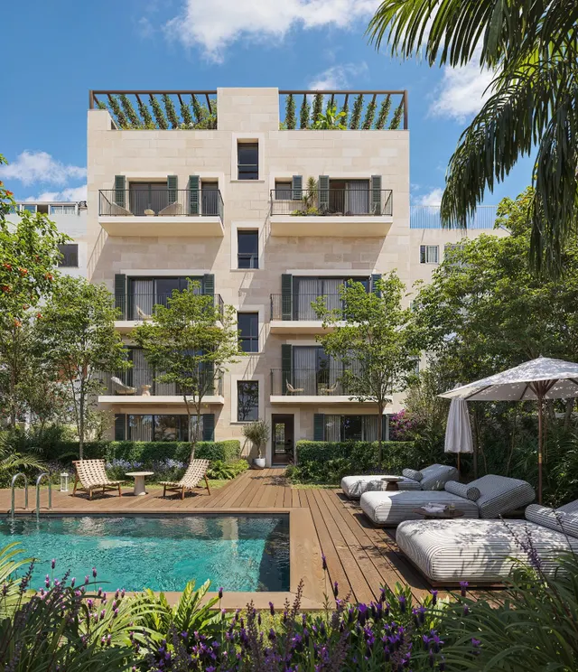Piso de dos habitaciones con piscina comunitaria en El Molinar, Obra Nueva — 2
