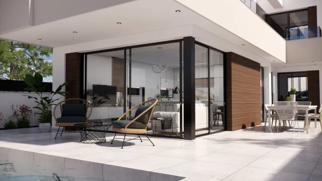 VILLAS DE OBRA NUEVA EN PILAR DE LA HORADADA EN EL CAMPO DE GOLF — 9
