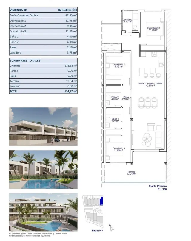 Apartamento 3 habitaciones 115m² en venta - Zona Pueblo — 12