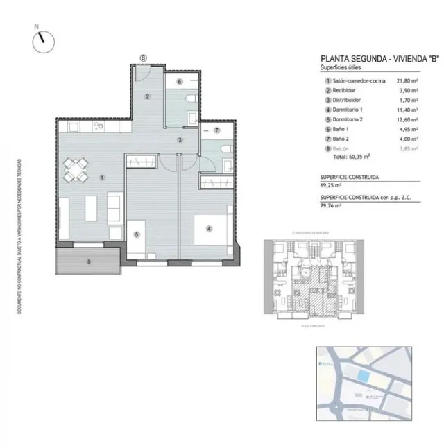 Apartamento 2 habitaciones 73m² en venta - Centro — 10