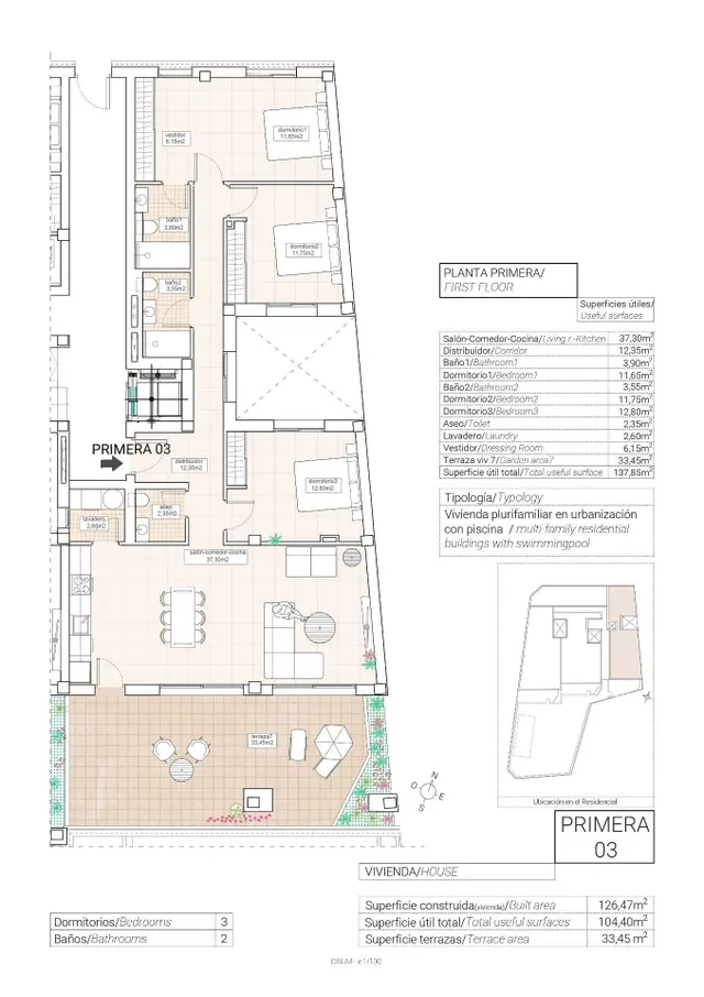 Apartamento de nueva construcción de 3 dormitorios a la venta en Hondón de las Nieves — 9