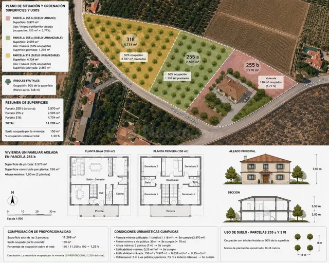 Parcela de 11.300 m2 con suelo urbano para construir una viv - foto 2