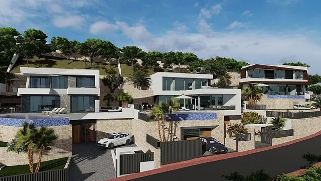 Moderna villa de lujo en construcción en Calpe con impresionantes vistas — 7