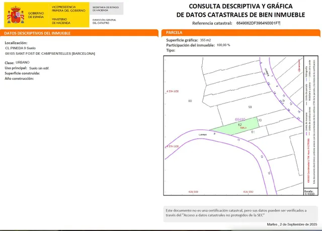 SE VENDE TERRENO URBANO EN SANT FOST DE CAMPSENTELLES — 3