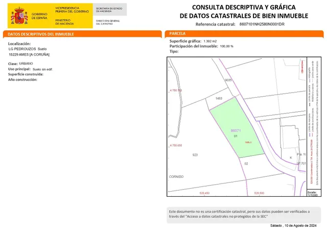 Terreno en Ames - Cornido — 2