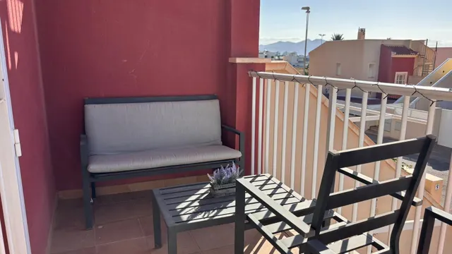 Apartamento con solárium, barbacoa, piscina comunitaria y vistas al mar en El Alamillo — 14
