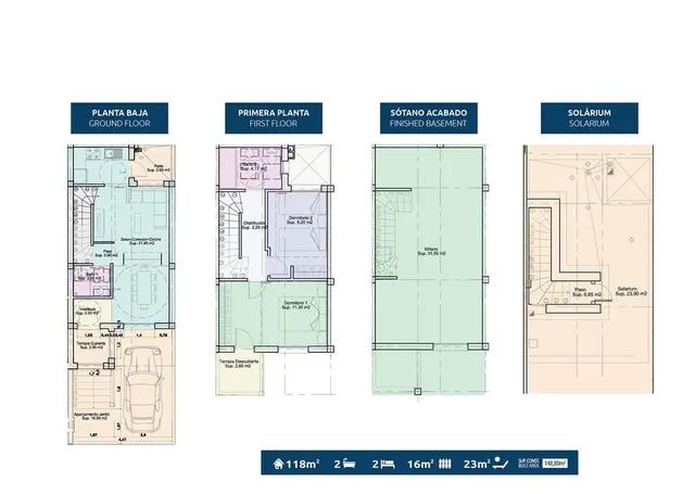 Chalet pareado de 2 dormitorios y sótano a la venta en Gran Alacant. — 6