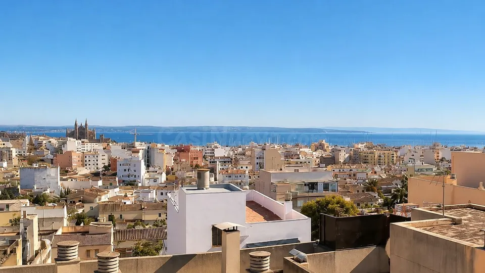 En el solicitado barrio de Son Espanyolet se encuentra esta luminosa vivienda reformada en su totalidad.