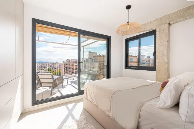 Ático de diseño en S'Escorxador, Palma.Vistas a la ciudad y Tramuntana. — 19