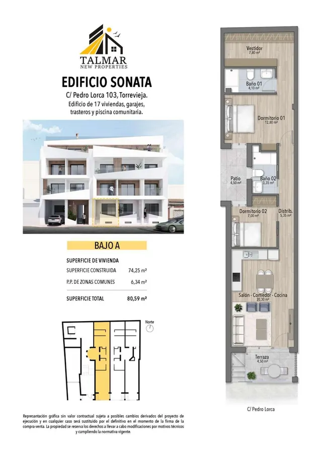 Modernos Apartamento a 250m de la Playa del Cura en Torrevieja — 17