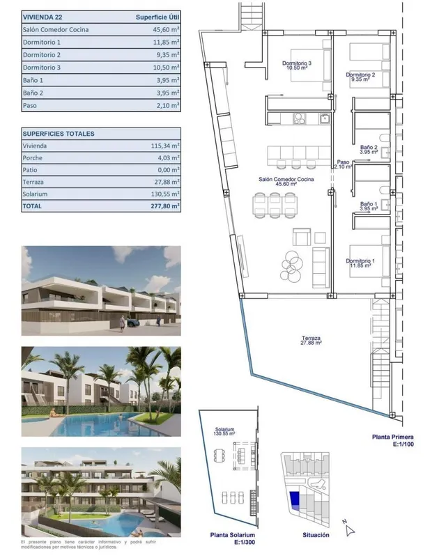 Bungalow 3 habitaciones 115m² en venta - Zona Pueblo — 14