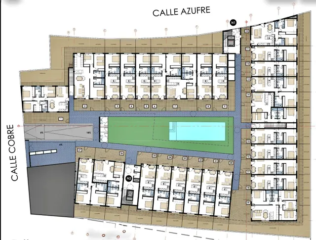 OBRA NUEVA EN construcción EN REGIMEN DE COOPERATIVA - Planta Atico en Jerez de la Frontera de 1 dormitorios y 26m2 de terraza con plaza de garaje y trastero en Residencial Privado con Piscina — 7