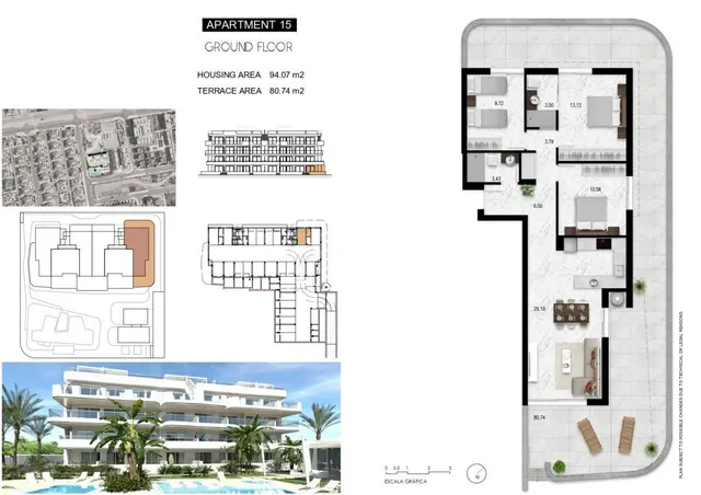 Apartamento 2 habitaciones 77m² en venta - Lomas de Cabo Roig — 12