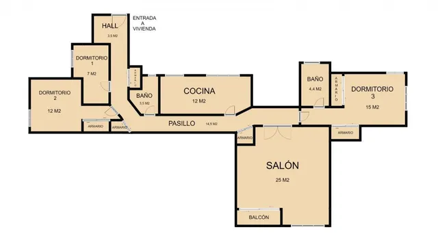Se Vende Piso de 118 m2, reformado, en Don Jaime esquina Plaza del Pilar — 4